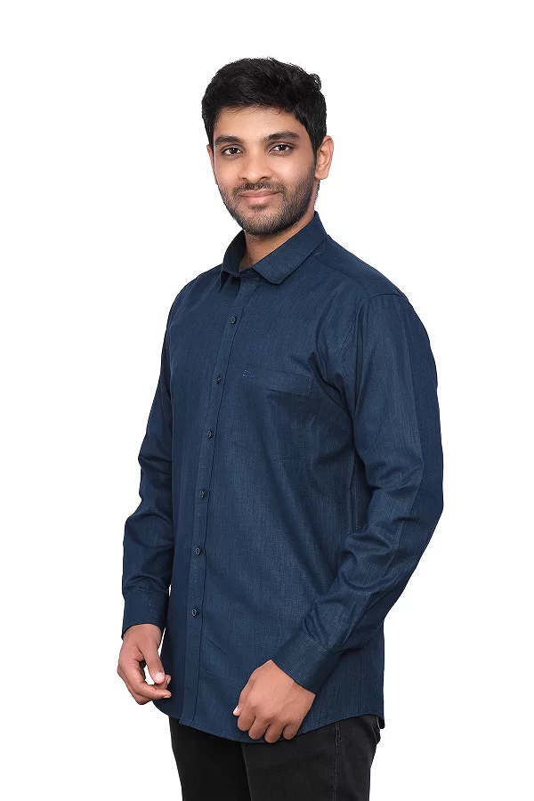 cotton linen mens formal shirt