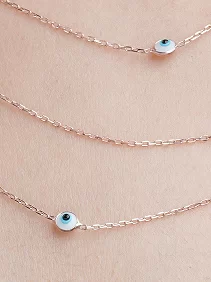 Triple Layer Evil Eye Pendant Chain