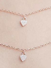 Multi Hearts Pendant Chain