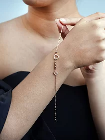 Heart & Ball Beads Bracelet