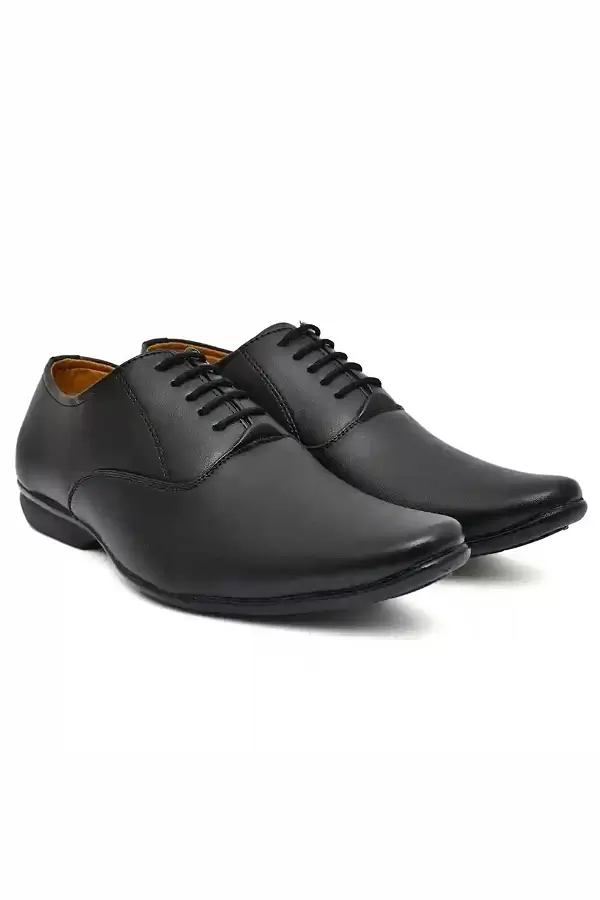 WUGO::Latest Trendy Men Formal Shoes |Black Derby Shoes |Office Shoes For Men's & Boys - Black