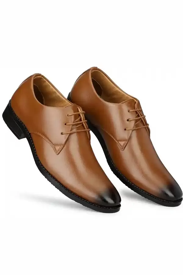 WUGO::Latest Trendy Men Formal Shoes |Tan Derby Shoes| Office Shoes For Men's & Boys - Tan
