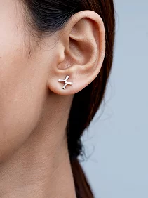 Baguette X Stud Earrings