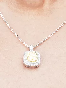 Square Octagon Cut Necklace Set