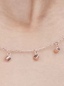 Multi Tiny Cube Pendant Chain