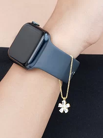 Crystal Flower Watch Charm