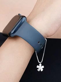 Crystal Flower Watch Charm