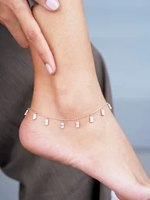 Multi Rectangular Double Anklet