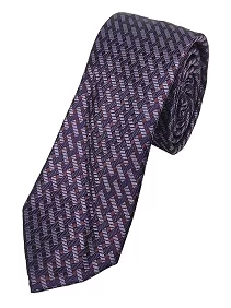 Rare Combee Men's Brown &  Purple Design Luxurious Premium Silk Necktie with Pocket Square & Cufflinks for  Meeting, Weeding, Corporate, Party's, Reception, Gift, Business, Office