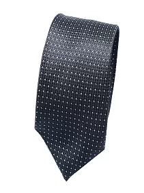 Ultra-Premium Silk Necktie for Men Black Matching Cufflinks & Rose Comes With A Gift Box 