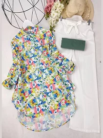 Women's Co-ord Set | Indo-Western Set | Casual Tunic with Plazzo | Tunic Shirt Style with Plazzo Set – Contemporary Comfort & Everyday Elegance