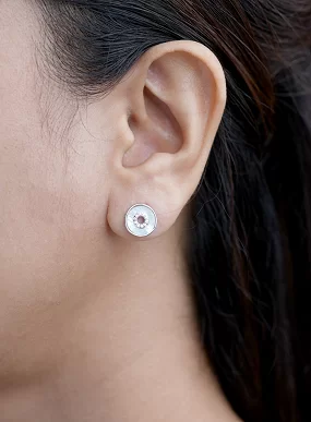 Round Stud Earrings