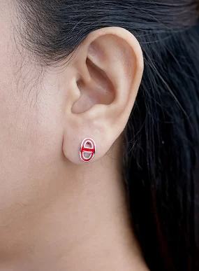 Oval Stud Earrings