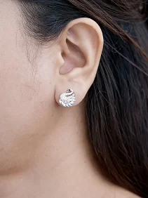 Swan Stud Earrings