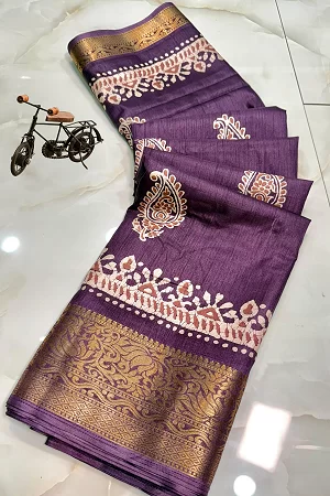 PREMIUM QUALITY PURE MAHESWARI SILK BLOCK PRINT