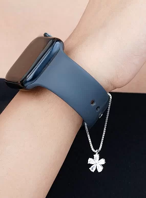 Crystal Flower Watch Charm